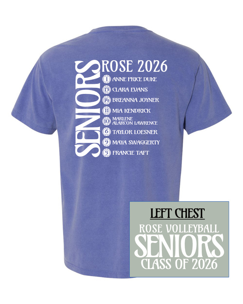 JH Rose Volleyball | Class of 2026 | Short-Sleeve Comfort Colors