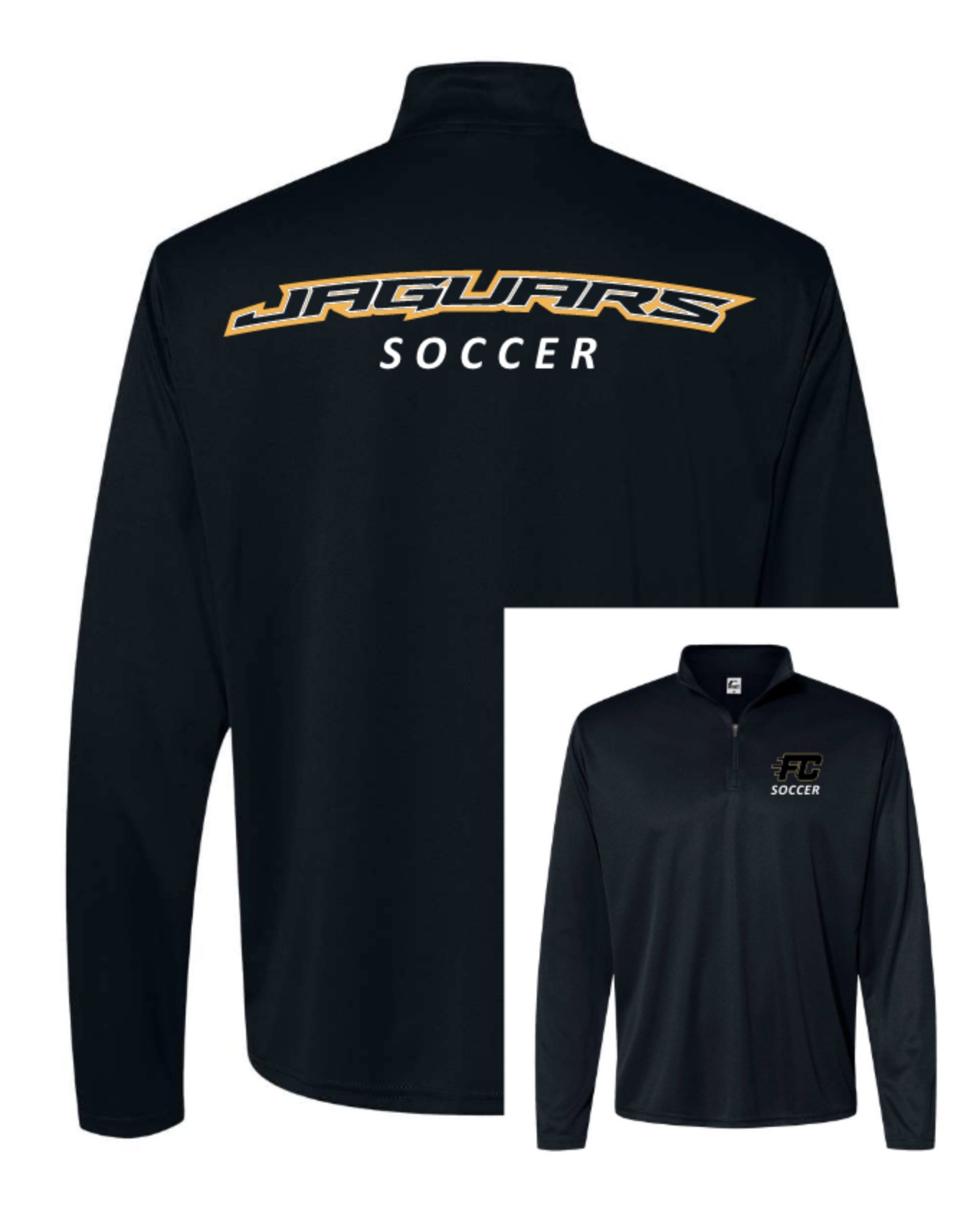 Farmville Central Soccer | Long-Sleeve 1/4 Zip Performance Tee 