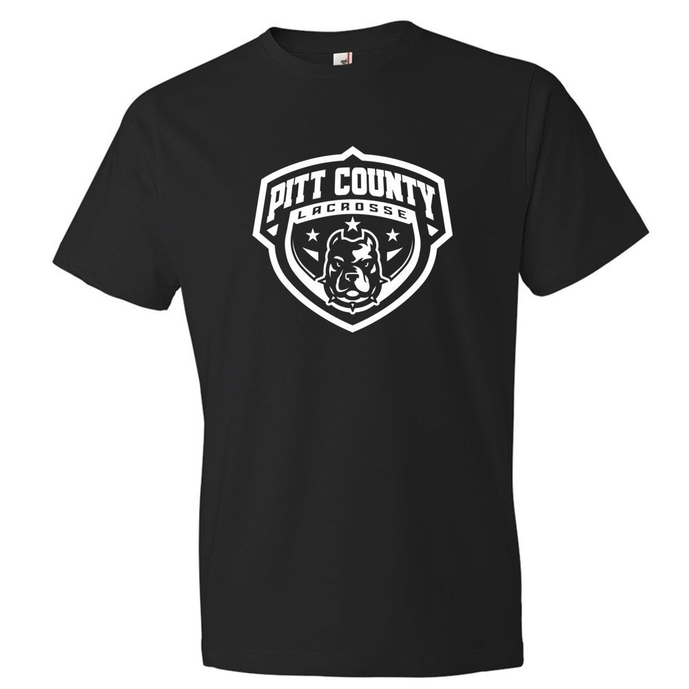 Pitt County Lacrosse Cotton Tee | Shield Logo | Multiple Colors