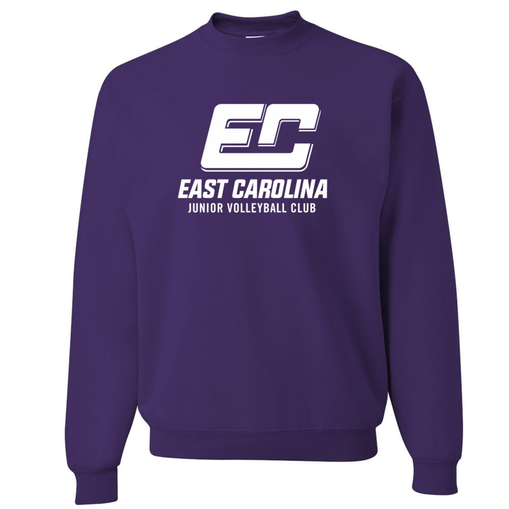 ECJVC Volleyball Cotton Sweatshirt | 1 Color Logo | Multiple Colors