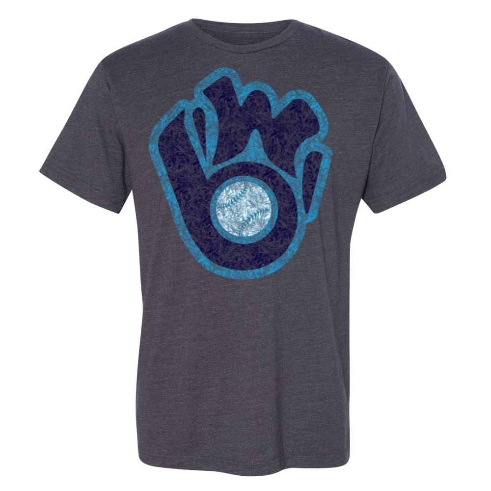 Brown & Wood Baseball Cotton Tee | Multiple Colors | Distressed Glove Logo