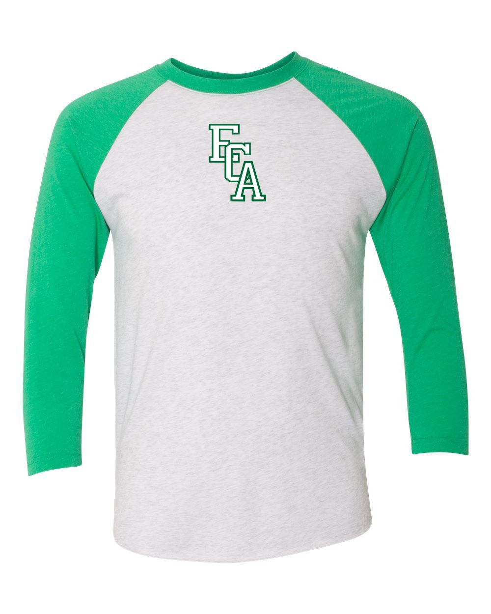 ECA Triblend Raglan Tee | Heather White/Kelly