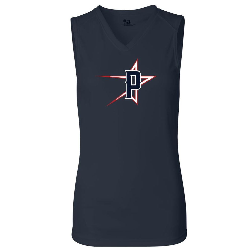 All American Prospects | Star Logo | Ladies Sleeveless V Neck  Performance Tee