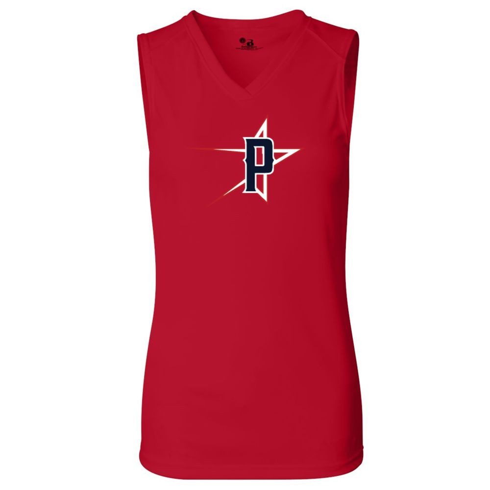 All American Prospects | Star Logo | Ladies Sleeveless V Neck  Performance Tee
